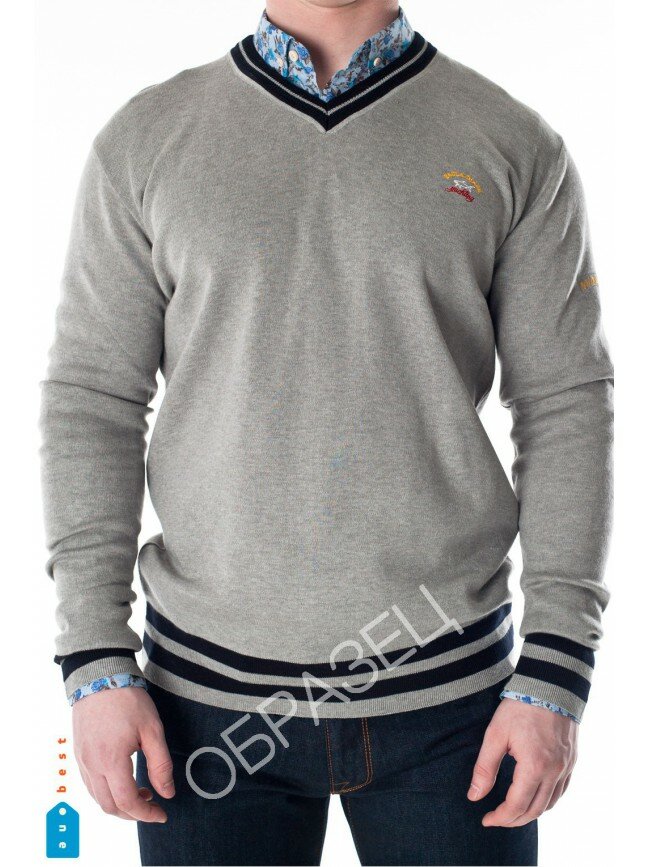 Пуловер мужской серый