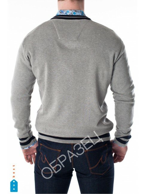 Пуловер мужской серый